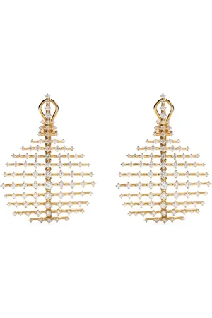 Fernando Jorge Aretes Disco en oro amarillo de 18kt con diamantes