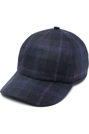 ISAIA Gorra con cuadros estampados