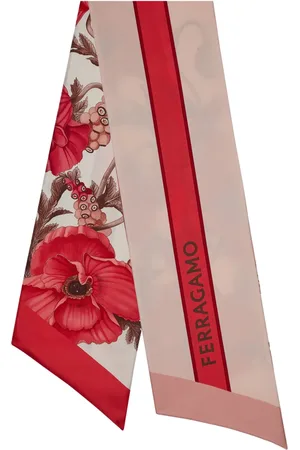 Salvatore Ferragamo Mascada de seda con estampado floral