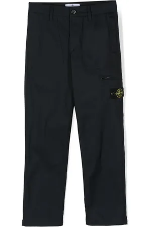Stone Island Pantalones rectos con parche Compass