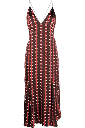 WALES BONNER Vestido largo con estampado geométrico