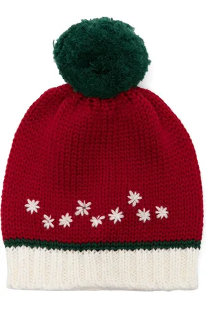 LA STUPENDERIA Gorro con detalle de pompones