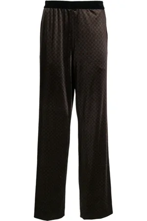 Balmain Pantalones rectos con monograma en jacquard