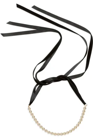 Jennifer Behr Collar de perlas con cinta