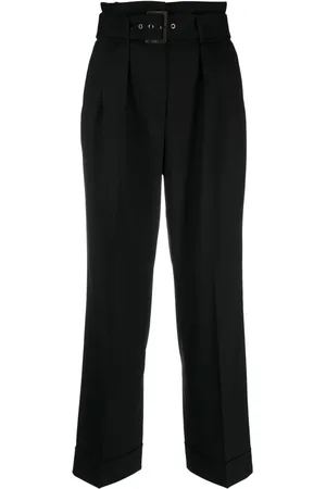 PESERICO SIGN Pantalones de vestir con pinzas y cinturón