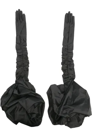 Erdem Guantes largos con diseño fruncido