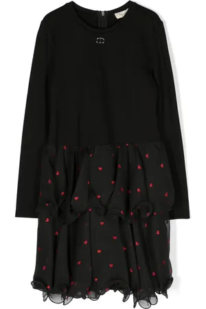 Twin-Set Vestido manga larga con corazones estampados