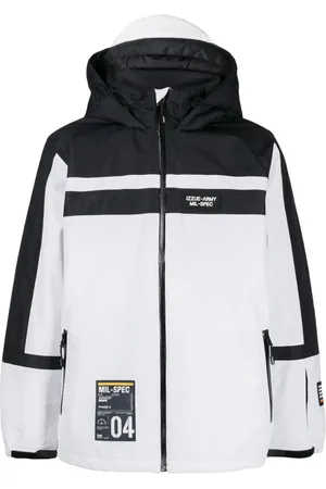 Izzue Patch-details padded hooded jacket