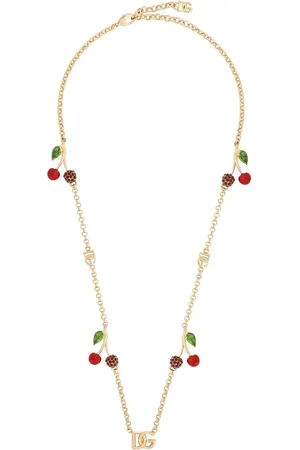 Dolce & Gabbana Collar con detalles de cristal y lgo DG
