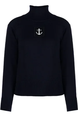 Jil Sander Suéter con cuello de tortuga y parche del logo