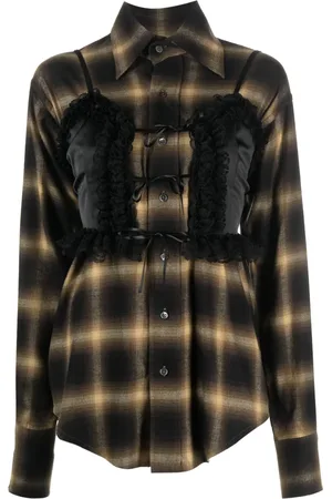 Vaquera Camisa con cuadros estampados
