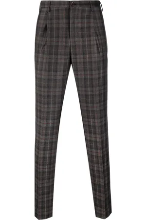 Incotex Pantalones tapered con motivo de cuadros