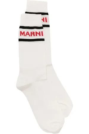 Marni Calcetines tejidos con logo en intarsia