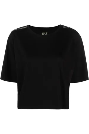 EA7 Playera corta con logo estampado