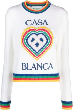 Casablanca Suéter Heart con logo de intarsia