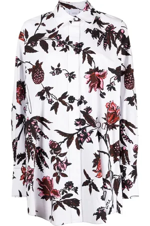 Patou Vestido camisero corto con estampado floral
