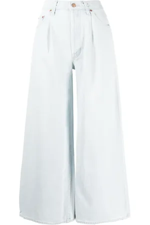 Mother Jeans anchos con tiro alto