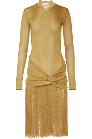 Salvatore Ferragamo Vestido con flecos