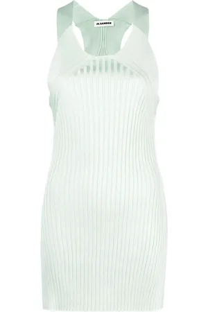 Jil Sander Top tejido de canalé sin mangas