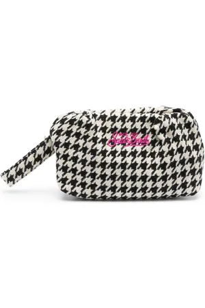 MC2 SAINT BARTH Bolsa de mano con motivo pied de poule y logo bordado