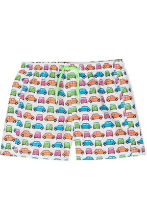 MC2 SAINT BARTH Shorts de playa con estampado gráfico