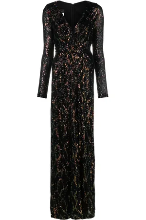 TALBOT RUNHOF Jumpsuit ancho bordado con lentejuelas