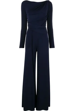TALBOT RUNHOF Jumpsuit ancho con diseño fruncido