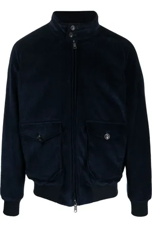 Baracuta Chamarra bomber de pana con cuello de tortuga