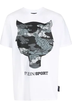 Philipp Plein Playera manga corta con logo estampado