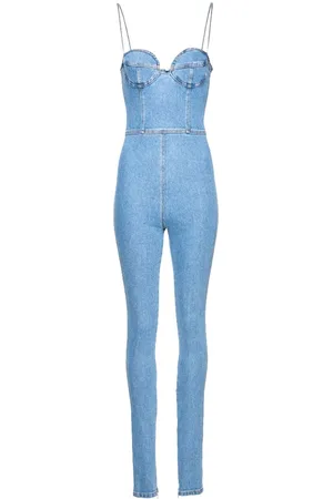 MAGDA BUTRYM Jumpsuit largo de mezclilla estilo bustier