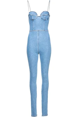 MAGDA BUTRYM Jumpsuit largo de mezclilla estilo bustier
