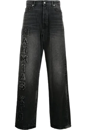 Nahmias Jeans anchos con parche del logo