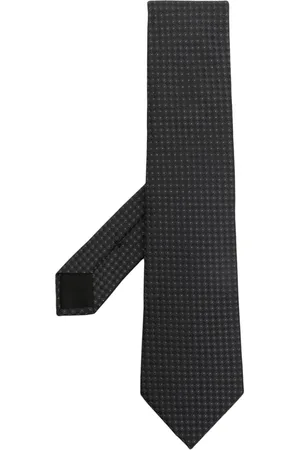 Givenchy Corbata de seda con motivo geométrico