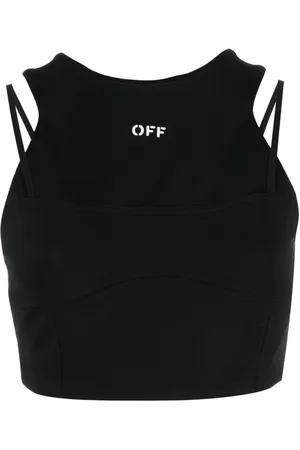 OFF-WHITE Camiseta corta con detalles