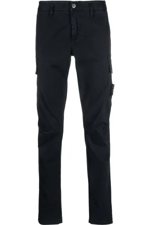 Stone Island Pantalones tapered con distintivo Compass
