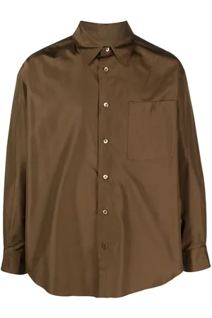 LEMAIRE Camisa de seda con bolsillo de parche