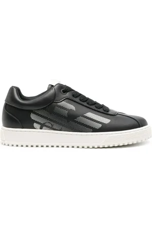 Emporio Armani Tenis con águila estampada