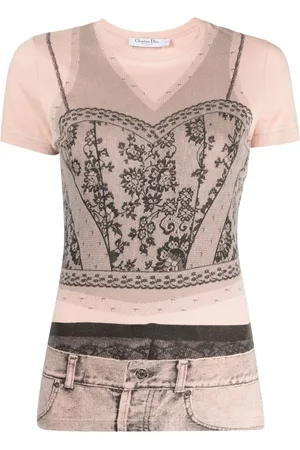 Dior Playera con estampado trompe l