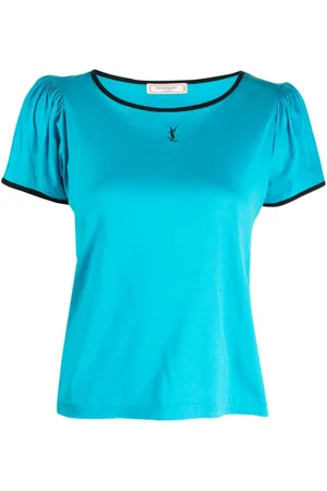 Saint Laurent Playera con logo bordado 1990-2000