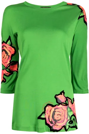 LOUIS VUITTON Playera con rosas estampadas 1990-2000