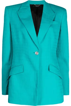 VERSACE Blazer con botones y efecto de piel de cocodrilo