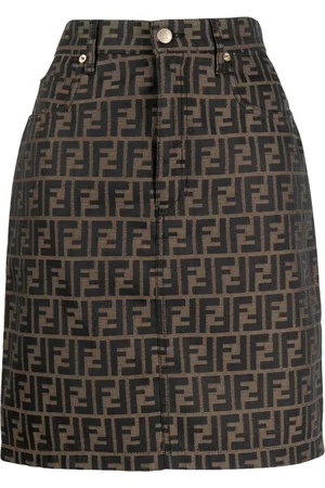 Fendi Falda corta con monograma Zucca 1990-2000