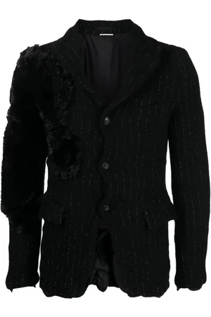 Comme des Garçons Blazer con botones y motivo de rayas diplomáticas