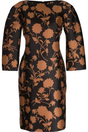 VERSACE Vestido midi Floral Silhouette