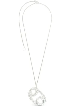Jil Sander Collar en plata de ley con dije del zodiaco