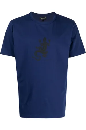 AGNÈS B. Playera con lagarto estampado