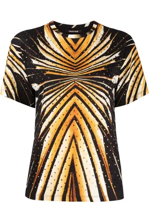 Roberto Cavalli Playera con detalles de cristal