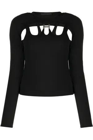 HELIOT EMIL Top manga larga con aberturas