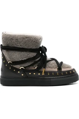 INUIKII Botas de lana con agujetas