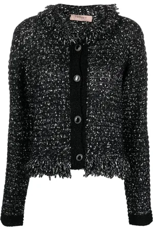 Twin-Set Chamarra de bouclé bordada con lentejuelas